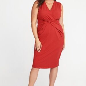 NWT: old navy Sleeveless Plus-Size Cross-Front Sheath Dress
